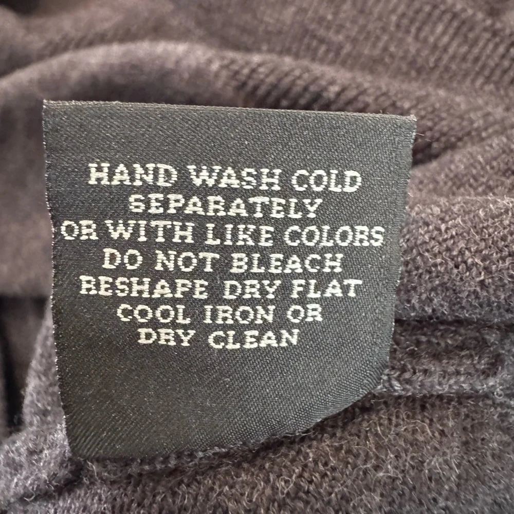 Mario Gilberti Men’s 100% Merino Wool V-Neck Sweater in Gray, Long sleeve, L